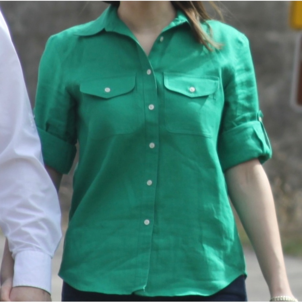 100% linen top XS